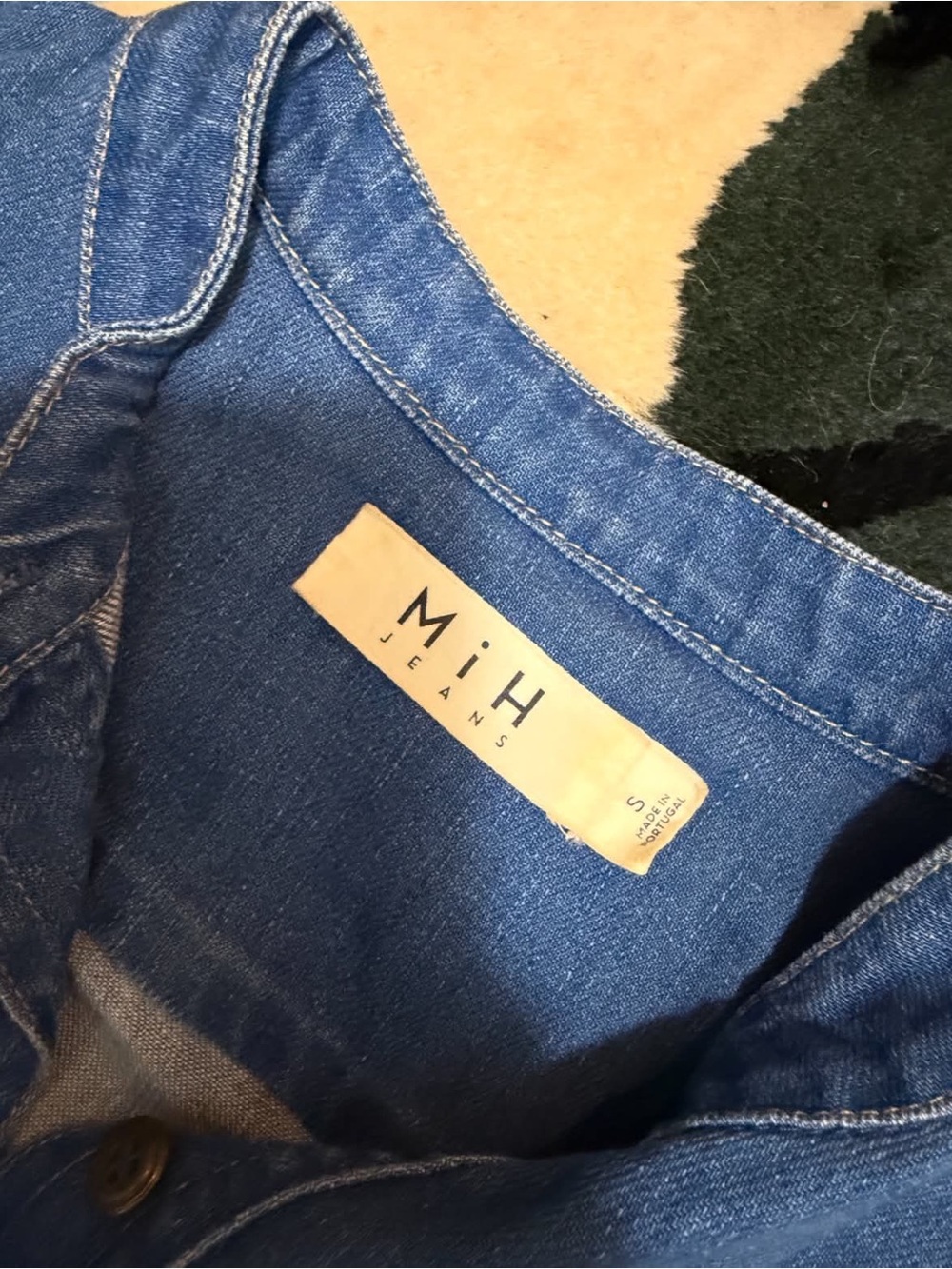 Mi Two-Tone Blue Panel Denim Mini Dress - Picture 6 of 7